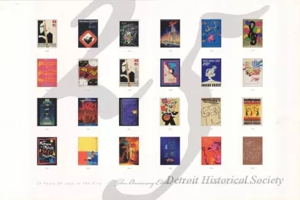 Poster - 25 Years of Jazz in the City - 
Silver Anniversary Edition - Detroit International Jazz Fesitval