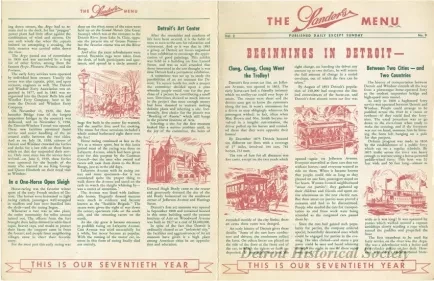 Menu - The Sanders Menu, Vol. 2, No. 9