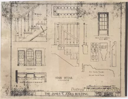 Drawing, Architectural - The James N. Jones Building [Moross House]
