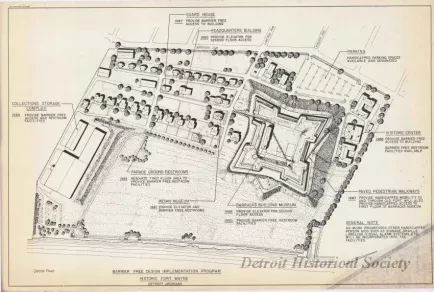 Blueprint - Barrier Free Design Implementation Program,
Historic Fort Wayne, Detroit, Michigan