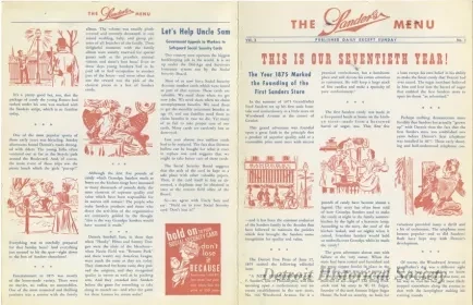 Menu - The Sanders Menu, Vol. 2, No. 1