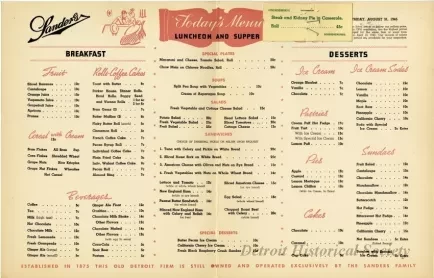 Menu - The Sanders Menu, Vol. 2, No. 16