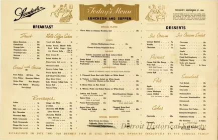 Menu - The Sanders Menu, Vol. 2, No. 18