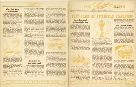 Menu - The Sanders Menu, Vol. 2, No. 19