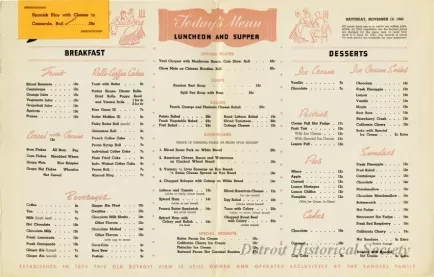 Menu - The Sanders Menu, Vol. 2, No. 21