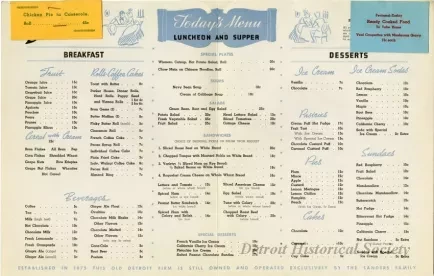 Menu - The Sanders Menu, Vol. 3, No. 2