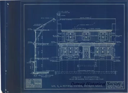 Blueprint - Front Elevation