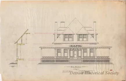 Drawing, Architectural - Front Elevation - Cafe