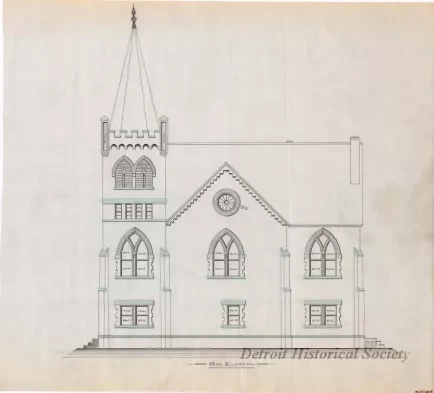Drawing, Architectural - Front Elevation, Side Elevation