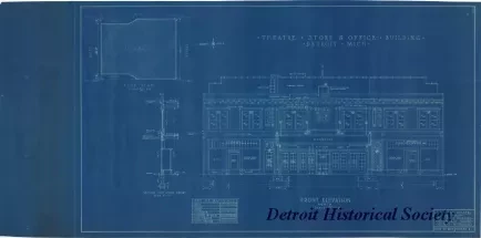 Blueprint - Theatre, Store & Office Building,
Detroit, Michigan