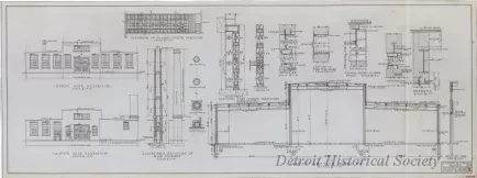 Drawing, Architectural - Branch Factory at Hillsdale, Michigan,
for Richard Bros. Die Works, Detroit, Michigan