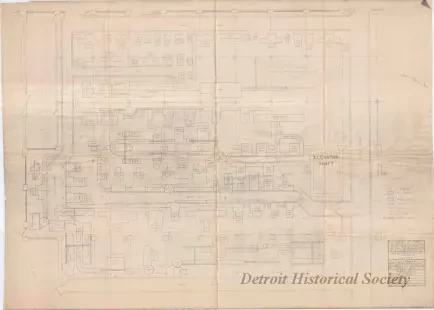 Blueprint - Hupp Motor Car Corporation, Detroit, Michigan - 
Plant Layout