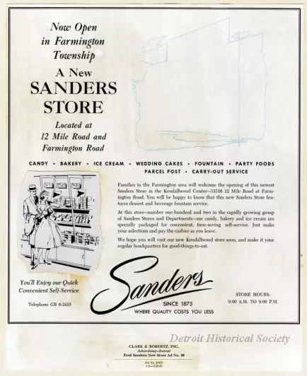 Layout - Fred Sanders New Store Ad No. 50