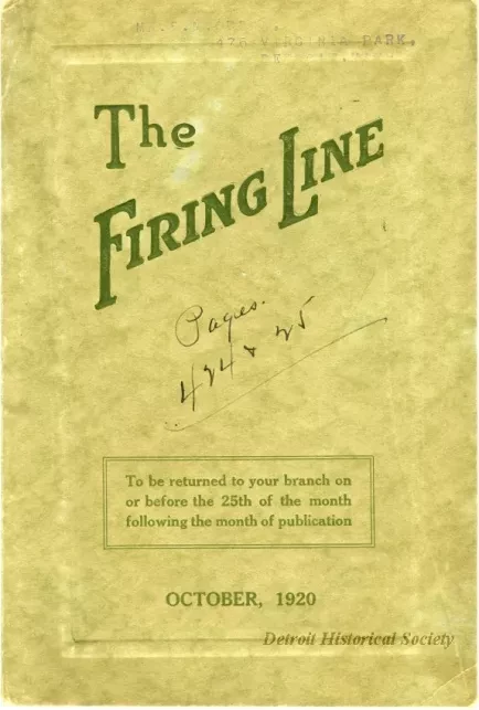 Magazine - The Firing Line, vol. 6, no. 10, October 1920