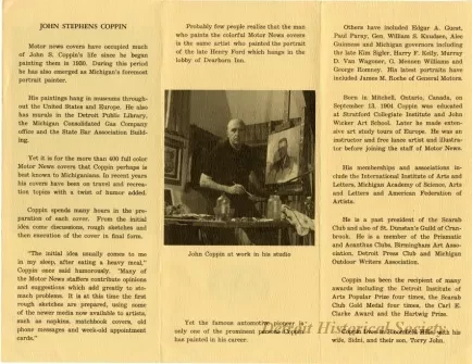Brochure - John S. Coppin, Art Exhibit