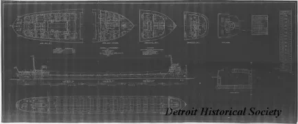 Photocopy - General Arrangement of S.S. Henry Ford II