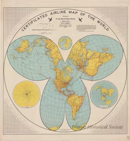 Map - Certificated Airline Map of the World