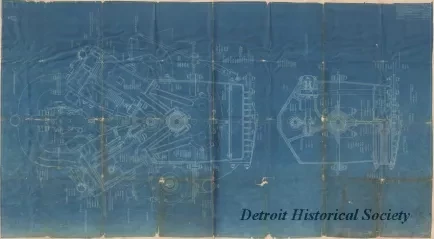 Blueprint - Motor Construction - Transverse Sections 325-335