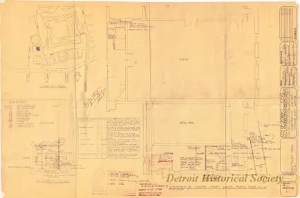 Blueprint - Interpretive Center, Historic Fort Wayne - 
New Toilet Room
