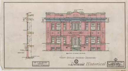Drawing, Architectural - West Euclid Avenue Elevation