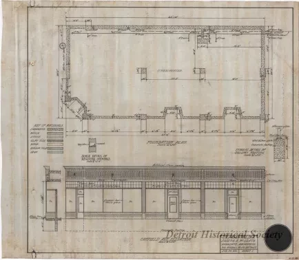 Drawing, Architectural - Foundation Plan,
Canfield Ave. Elevation