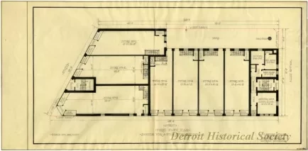 Drawing, Architectural - Wesson Ave. View of a Four Story, Seven Stores & Thirty-One Apartment Building