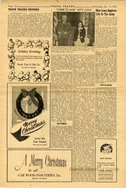 Newspaper - Truck Tracks