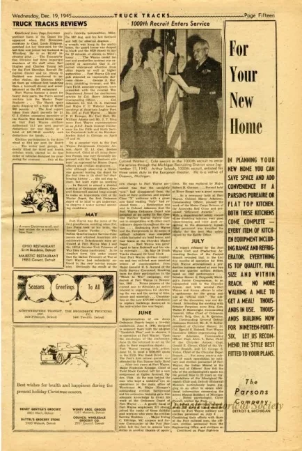 Newspaper - Truck Tracks