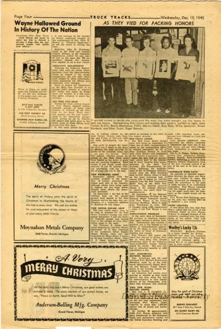 Newspaper - Truck Tracks