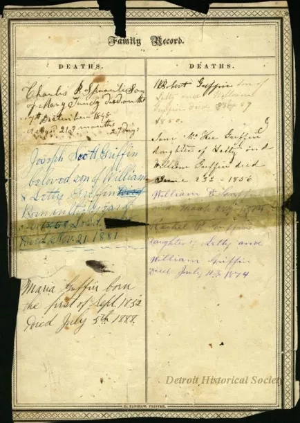 Register, Family - Family Record