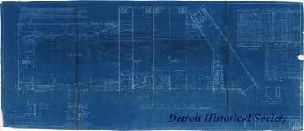 Blueprint - First Floor Plan,
Lakeshore Village Shopping Center for Milton Ratner