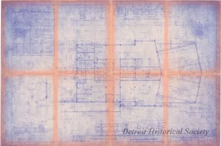 Blueprint - Basement Plan,
The Roostertail, Detroit, Wayne County, Michigan