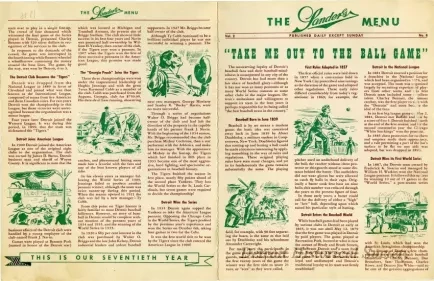 Menu - The Sanders Menu, Vol. 2, No. 8