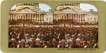 Stereograph - President Roosevelt's Inauguration Address