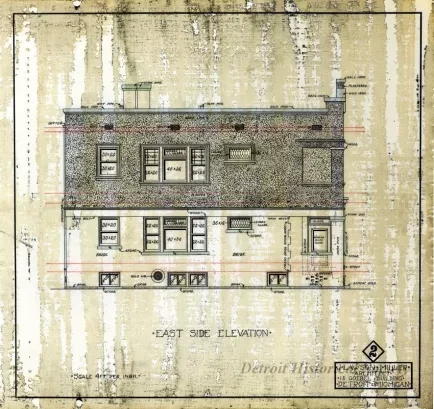 Drawing, Architectural - East Side Elevation