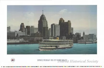 Print - Detroit, Michigan - The City of the Straits
