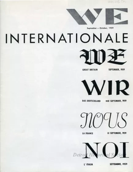 Newsletter - WE Winkelman Employees
September - October, 1959