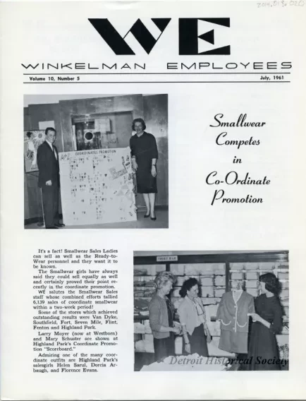Newsletter - WE Winkelman Employees, vol. 10, no. 5
July, 1961