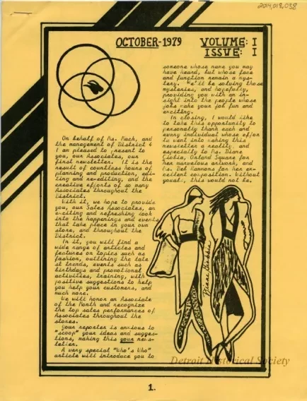 Newsletter - Vol. 1, no. 1
October, 1979