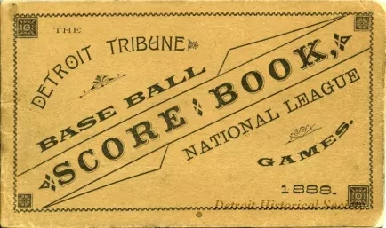 Scorebook - The Detroit Tribune Base Ball Score Book, National League Games. 1888.