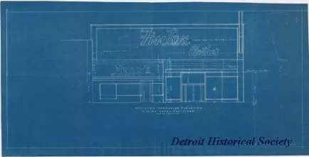 Blueprint - Proposed Remodel Elevation,
Fintex, Royal Oak Store