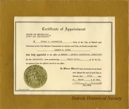 Certificate, Membership