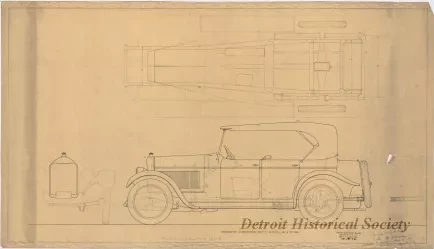 Drawing, Technical - Six Cylinder Single Sleeve Argyll