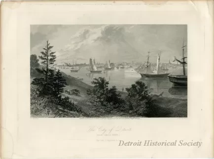 Print - The City of Detroit (From Canada Shore.)