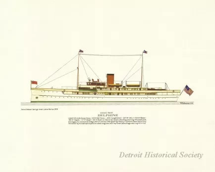 Print - Steam Yacht Delphine