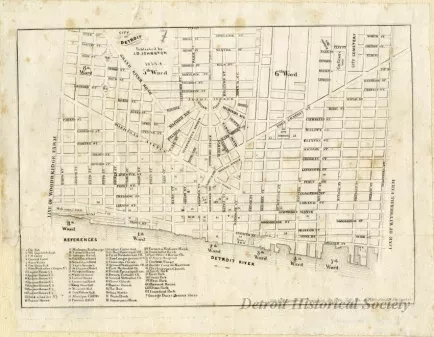 Map - City of Detroit 1853-1854