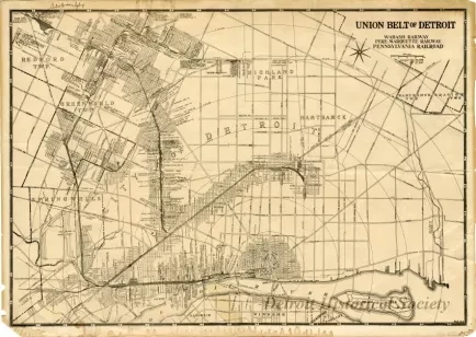 Map - Union Belt of Detroit