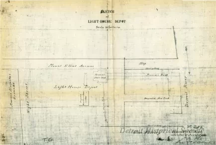 Plan, Site - Sketch of Light House Depot