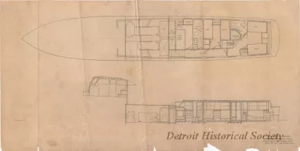 Drawing, Technical - 83' Twin Screw Cruiser, Inboard Profile & Plan