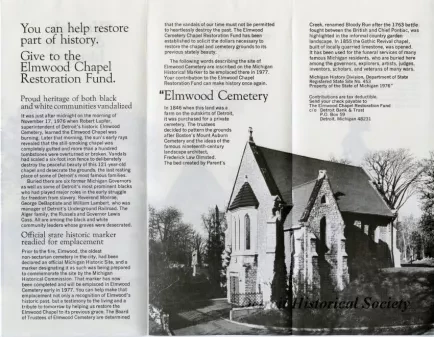 Pamphlet - "Vandals desecrate history"